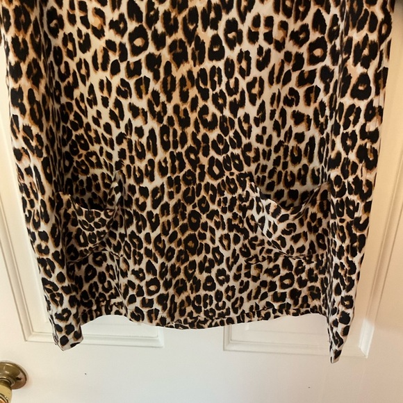 Equipment Aubrey Leopard Print Silk Dress Pockets Size M - Picture 8 of 11